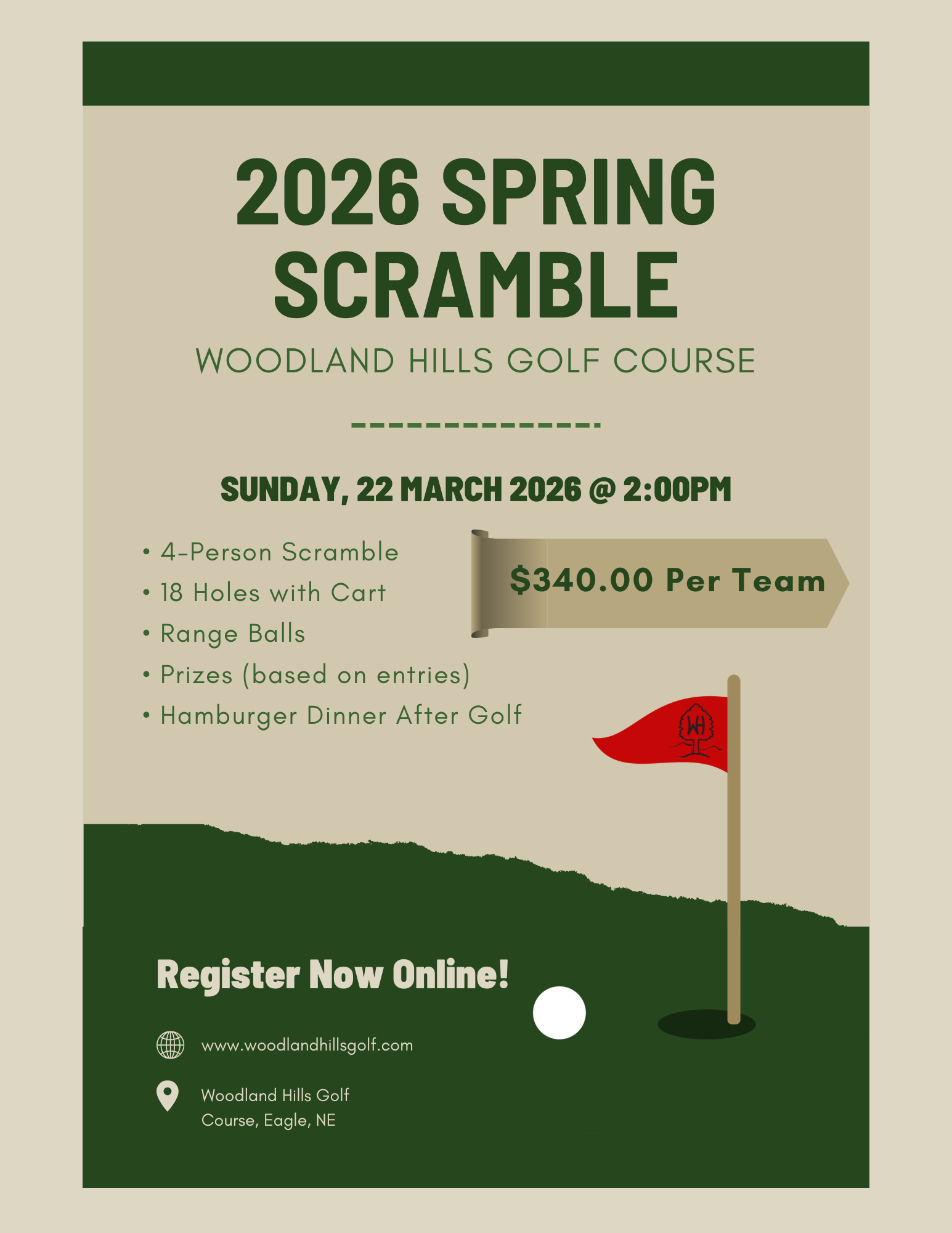 2026 Spring Scramble Flyer